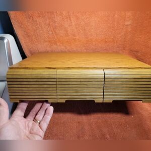 Audio cassette storage cabinet, holds 42 cassettes .